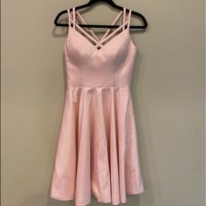 Light pink formal dress.